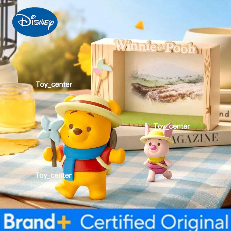 Disney Original Winnie The Pooh Autumn Outing Series Blind Kawaii Tigger Mystery Box Anime Figure Decoration Collection Kids Gifts H260123