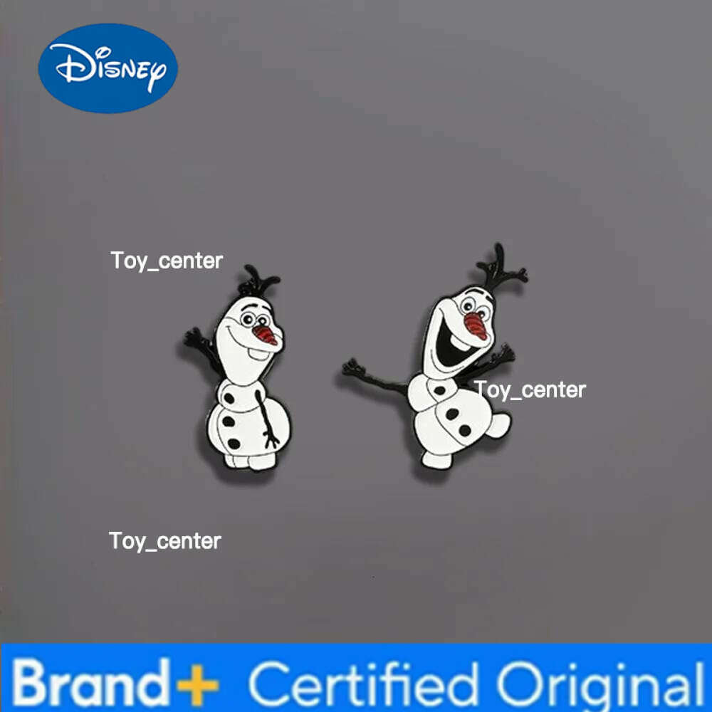 Disney 2 Pcs Creative and Lovely Cartoon Anime Frozen Olaf Personality Metal Alloy Brooch Refrigerator Magnets Decorative Gift H260123