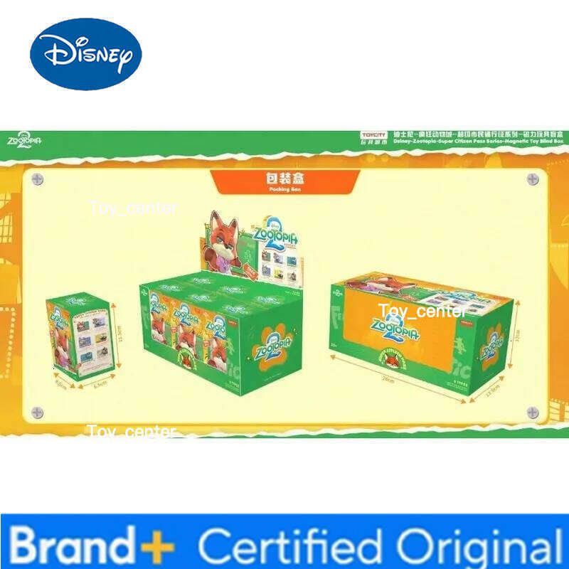 Disney Authentic Zootopia Super Citizen Pass Series Magnetic Toys Blind Box Fridge Magnet Collectible Trendy Toy H260123