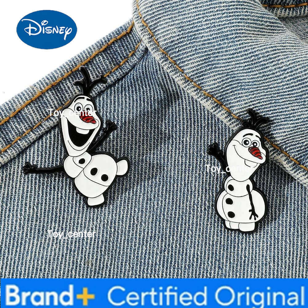 Disney 2 Pcs Creative and Lovely Cartoon Anime Frozen Olaf Personality Metal Alloy Brooch Refrigerator Magnets Decorative Gift H260123