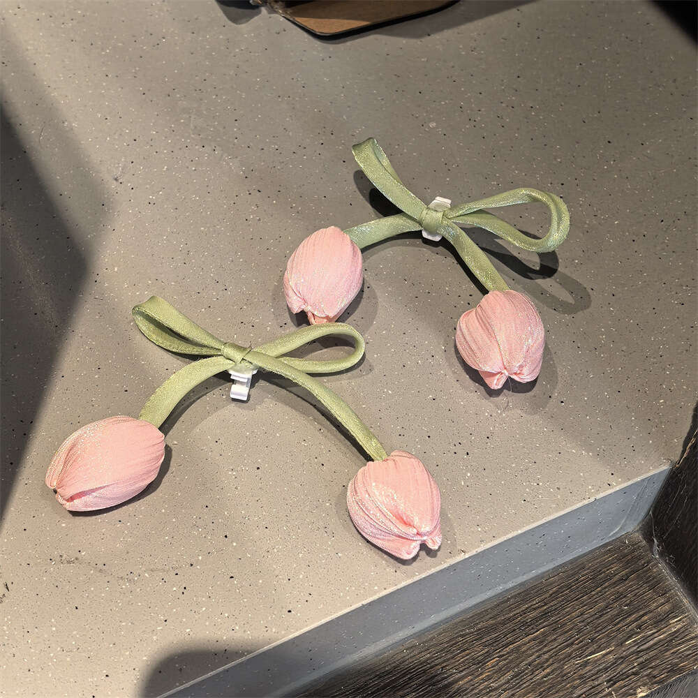 Korean Version New Ballet Style Tulip Shoelace Decorative Flower Girl Heart Pearl Crystal Bowknot Shoe Buckle