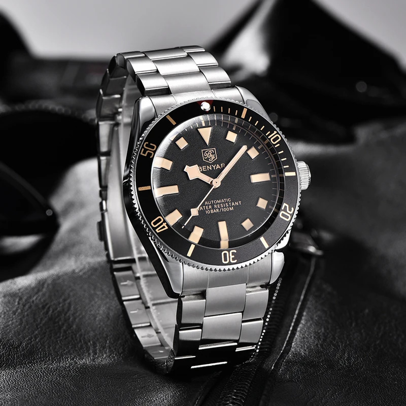 BENYAR Mens Watches Mechanical Automatic Watch BB58 Sport Watch For Men 2025 Stainless Steel Waterproof Business Luminous Clock 260114