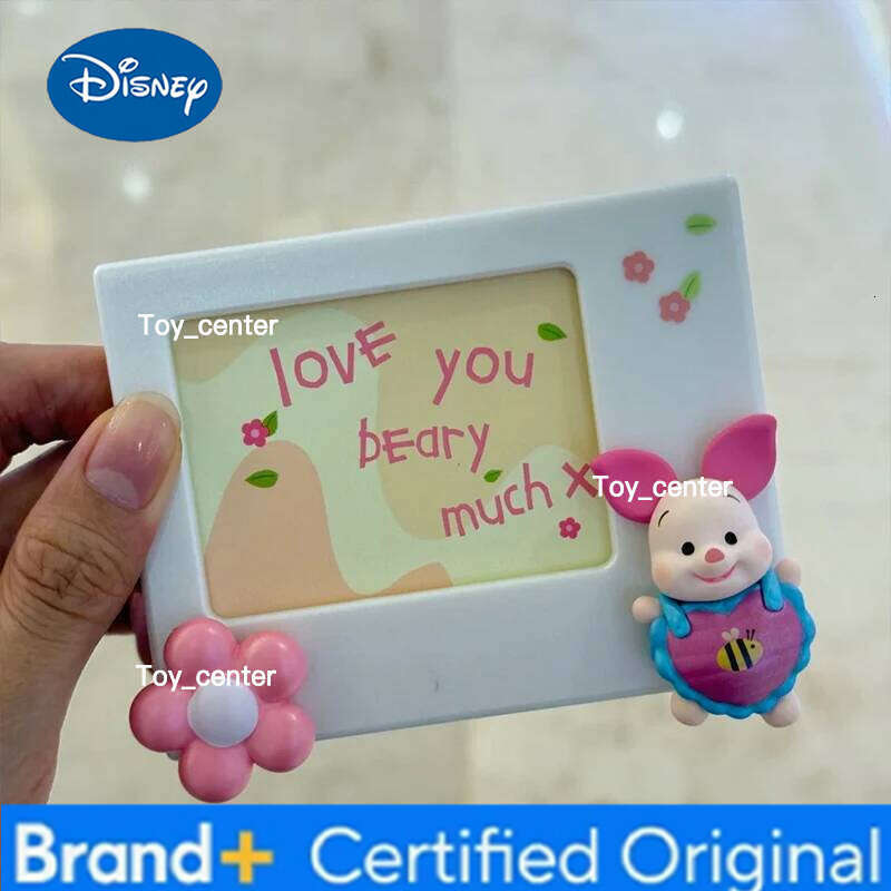 Disney Genuine Winnie The Pooh Polaroid Frames Fridge Magnet Series Blind Box Trendy Doll Garage Kit Desktop Ornament Toy Girl Gift H260123