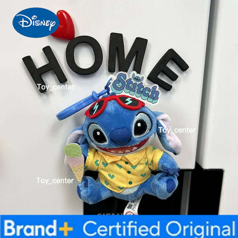 Disney Cute Stitch Creative Plush Stereo Refrigerator Magnet Tile Cartoon Anime Anti-theft Door Hole Plate Side Decoration H260123