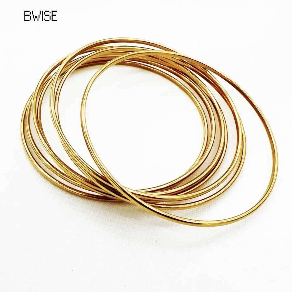 Fashionable Stainless Steel For Women Round Minimalist Elegant Gold Color Bracelet Women's Accessories Popular Jewelry Z260123