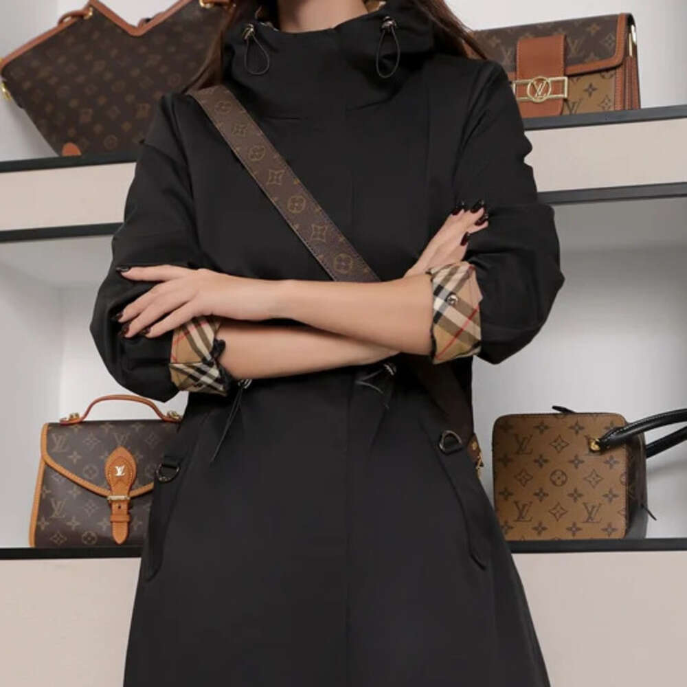 Noble Temperamen Commuting Versatile Luxury Outerwears Fashionabl Coats Hooded Women Jackets Windbreaker Clearance Trench coat