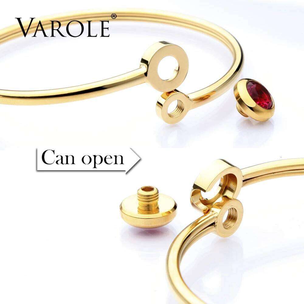 Can Open Shining Crystal Cuff For Women Jewelry Stainless Steel Gold Color Bracelets & Bangles Female Pulseras Z260123