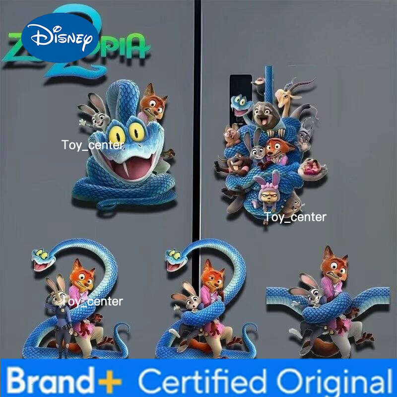 Disney New Best-selling Anime Zootopia 2 Christmas-themed Acrylic Fridge Magnets for Decoration Trendy Magnetic Stickers H260123