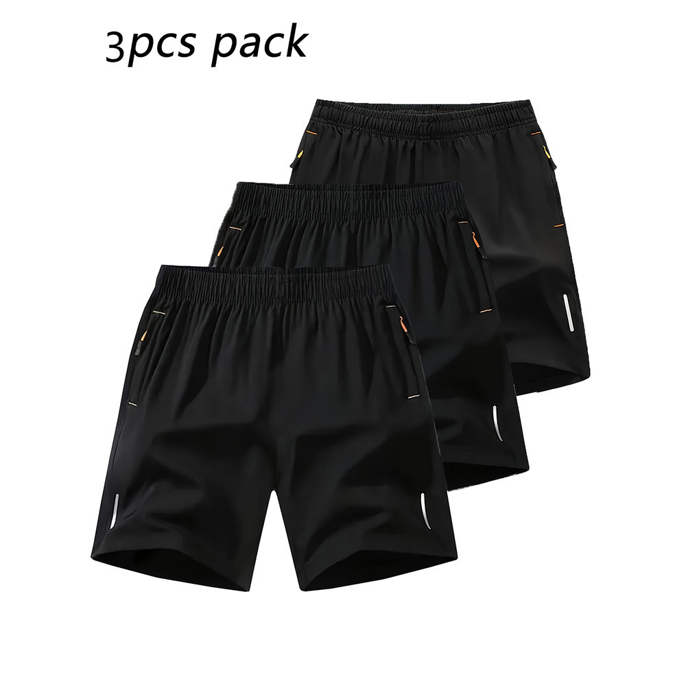 3-Pack Men's Casual Shorts 2026 New Arrival Solid Color Summer Breathable Fitness Running Sports Shorts for Daily Wear Muilt choice