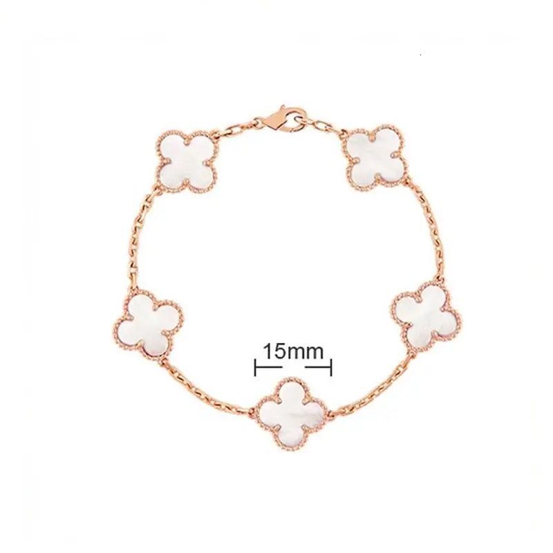 vanly cleef bracelet jewelery Lucky Bracelet Plated Four-leaf Clover Bracelet Fashion Double-sided Bracelet Gift