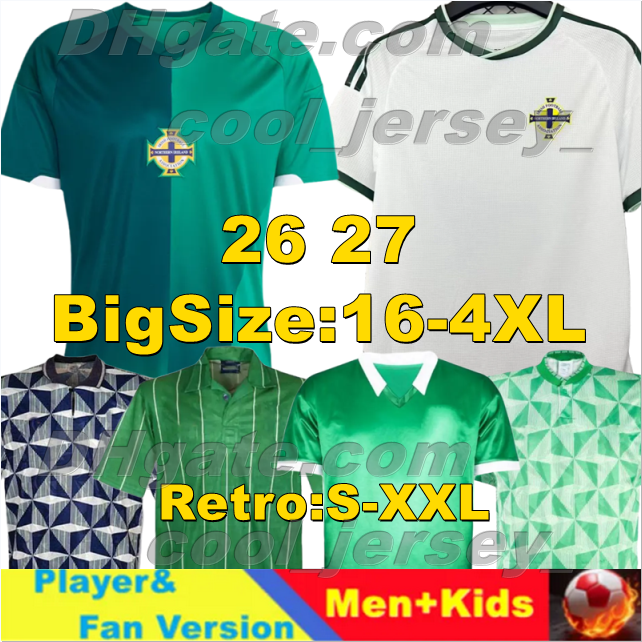 4XL 26 27 Northern Ireland Soccer Jerseys GALBRAITH DONLEY CHARLES BRADLEY HUME 1979 1988 1990 94 Ireland retro Football Shirts CHARLES S.CHARLES TAYLOR Men Uniforms