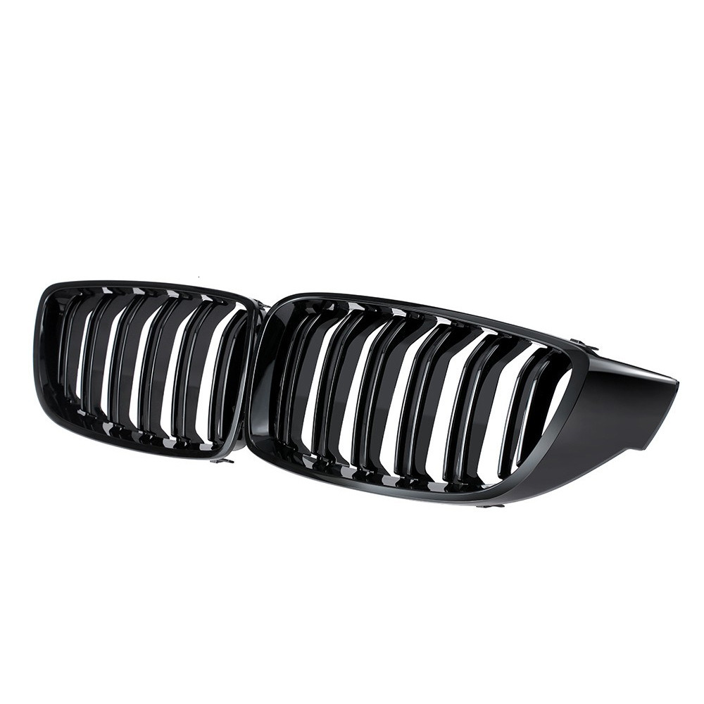 Suitable for BMW 4 Series F32F33F36M4 modified black double line double bar grille front bumper grille