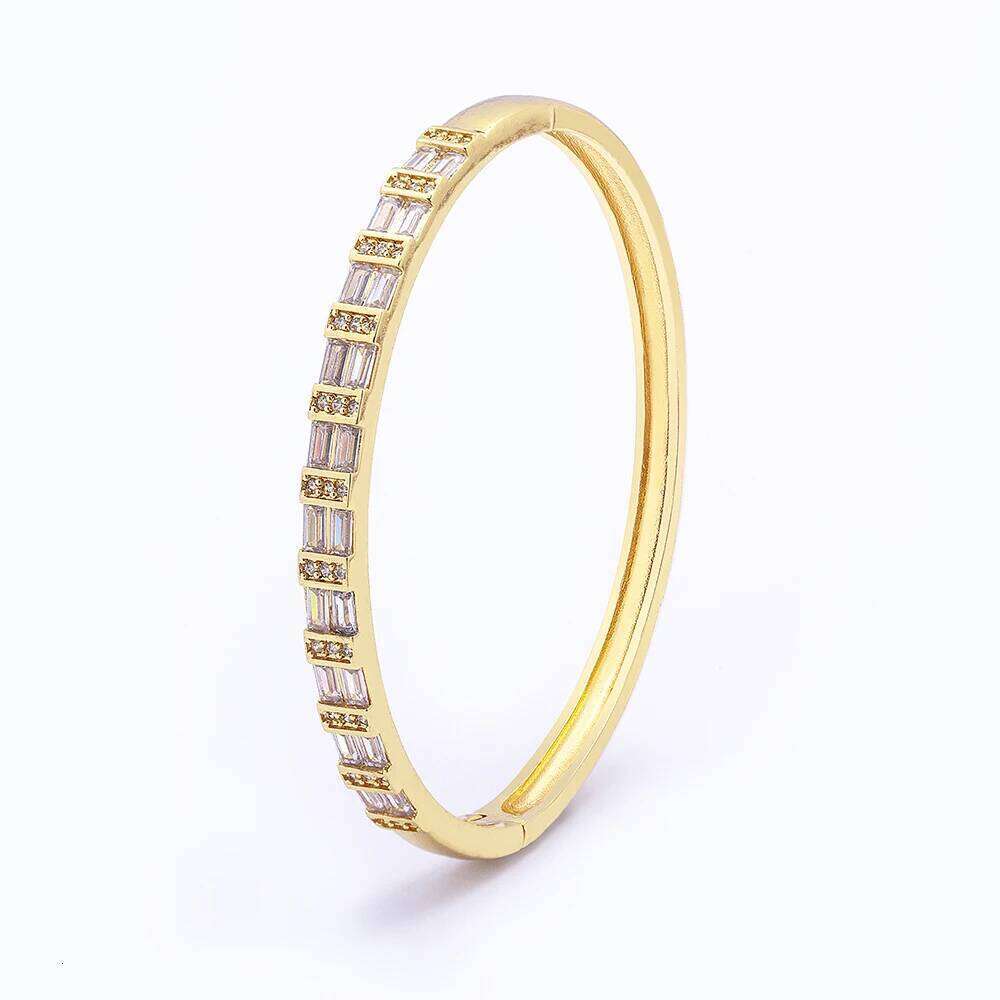Nidin Fashion Creative Design Shiny Zircon Bangles for Woman Hot Sale Cuff Bracelet Wristband Luxury Brand Jewelry Wedding Gift Z260123