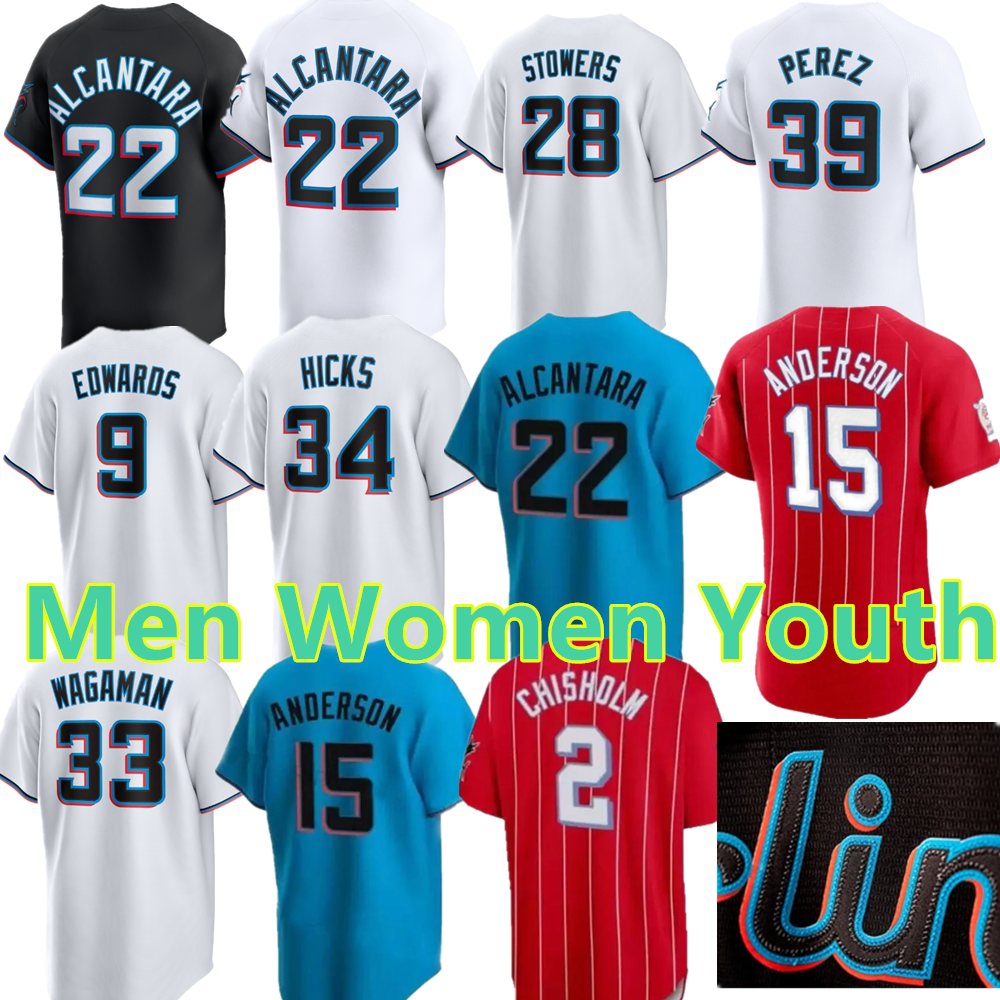 Custom Kyle Stowers Jersey Sandy Alcantara Otto Lopez Connor Norby Eury Perez Miguel Cabrera Dontrelle Willis Burdick Beckett Barnes Meyer Men Women Youth