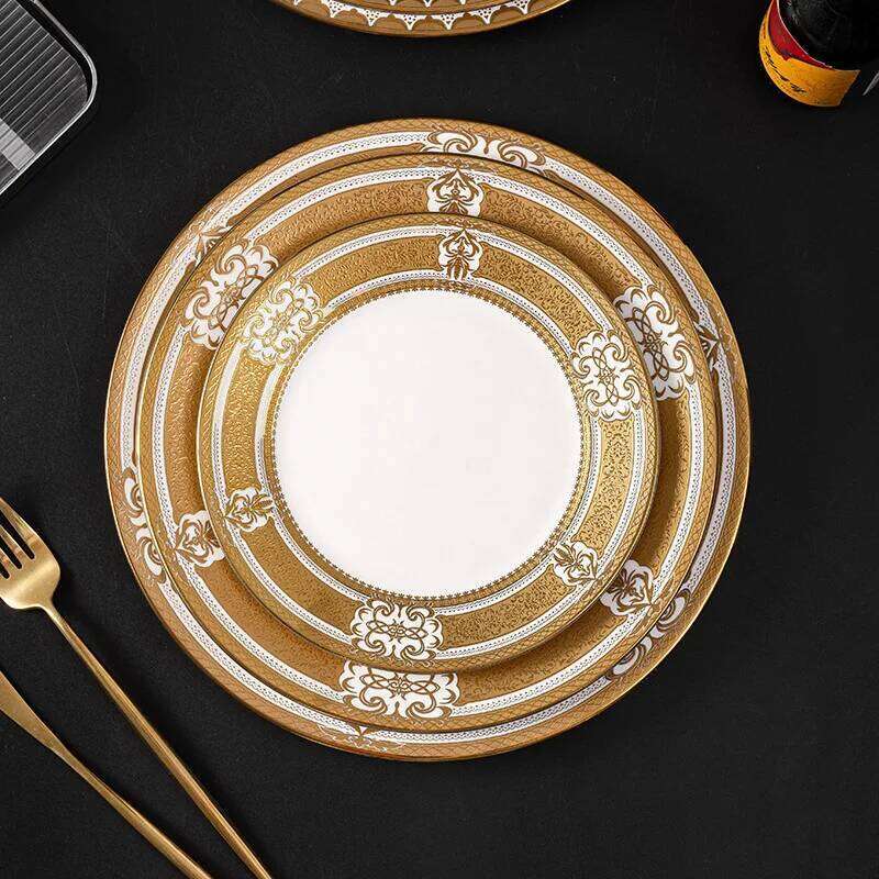 Nordic Light Luxury Court Style Phnom Penh Western Foodpastry Vegetable Simple Creative Restaurant Steak Plate Dried Fruit