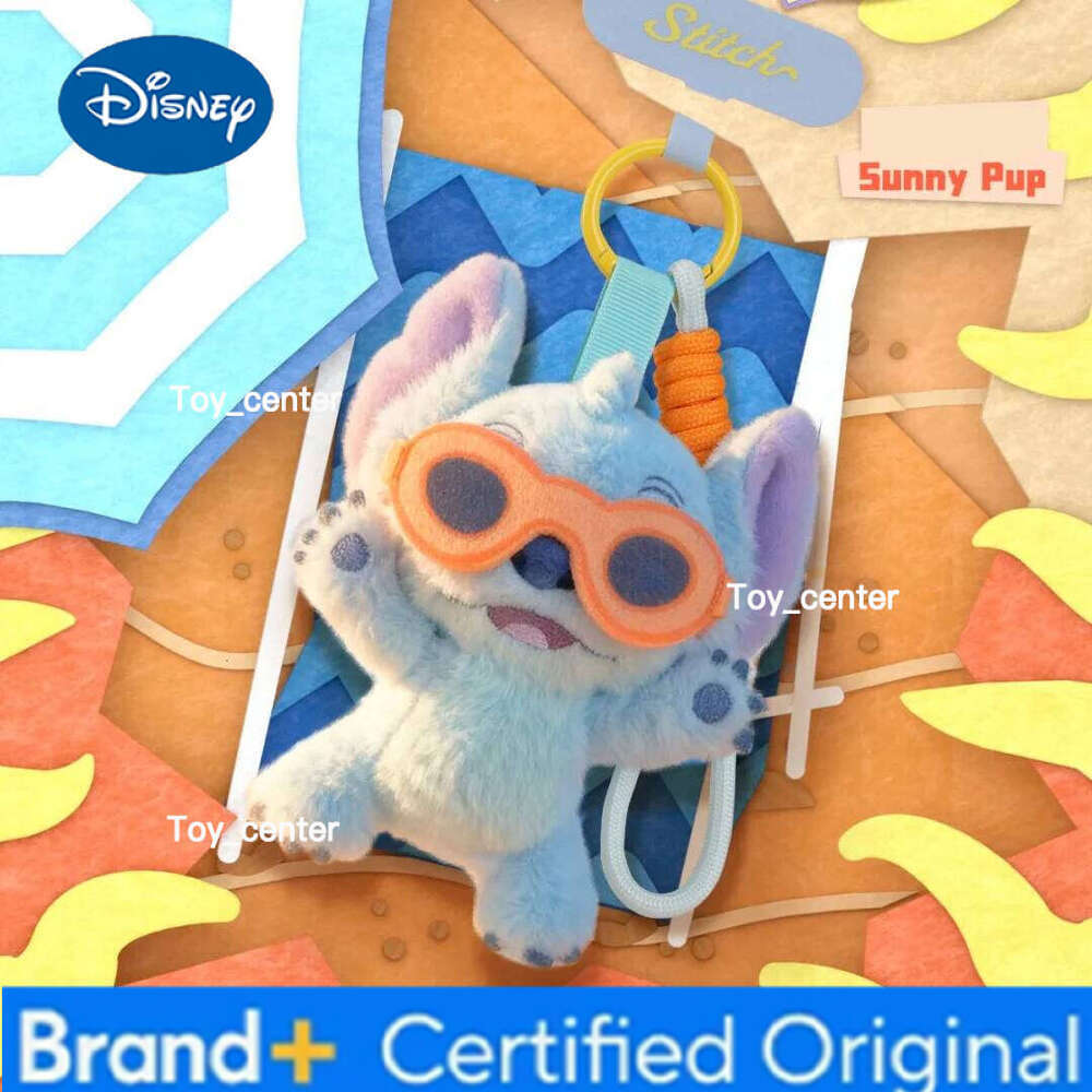 Disney Genuine Hello Hawaii Series Blind Box Mobile Phone Rope Figure Pendant and Stitch Play SeriesRefrigerator Magnet Toy H260123