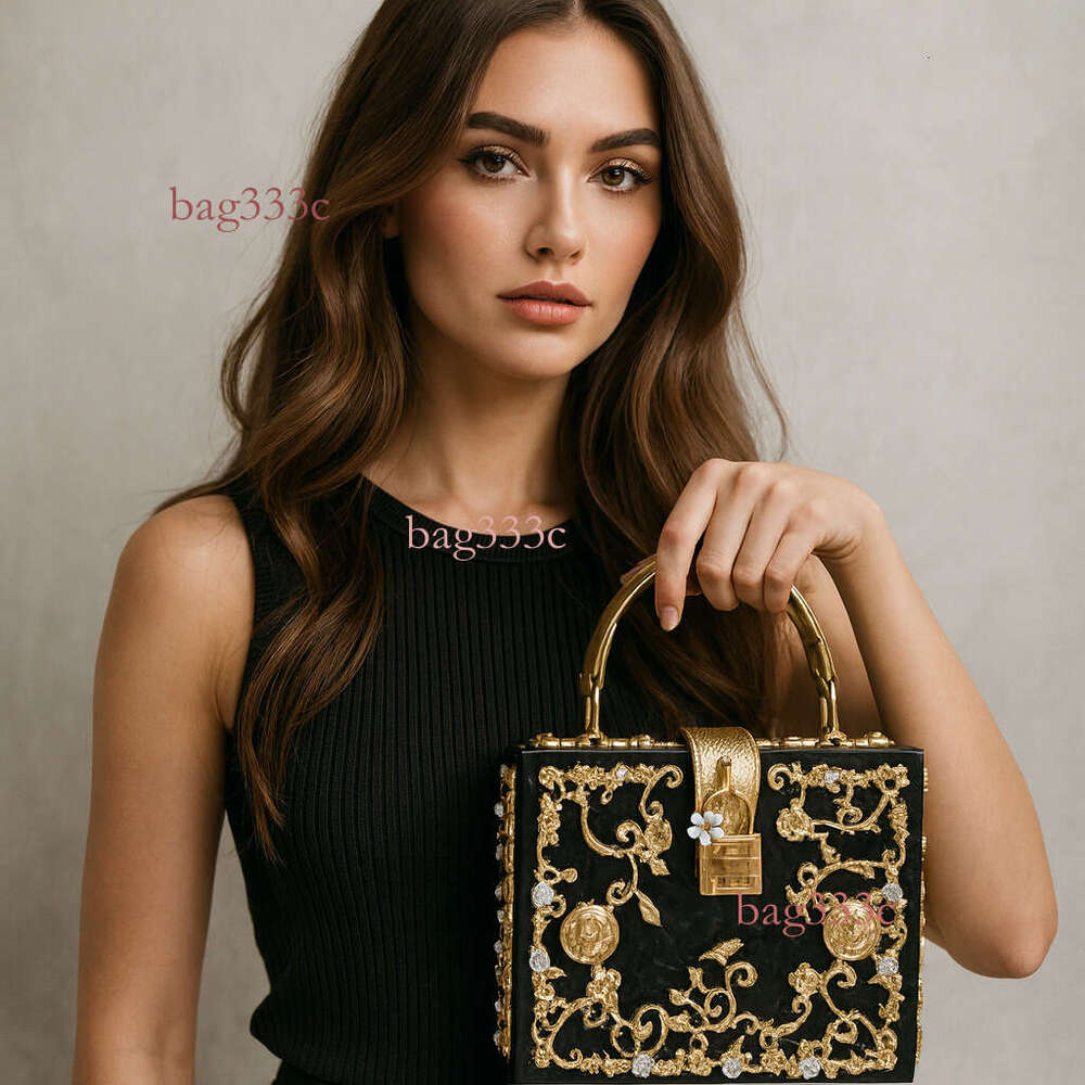 New Arrivals And American Acrylic Evening Hollow Metal Carved Diamond-Encrusted Handbag Single Shoulder Crossbody Women's Bag Export MASA MASA