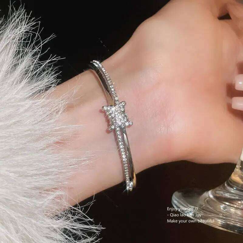 Luxury Zircon Bracelet Bangle With Sparkling Rhinestone For Women Stackable Layered Jewelry Z260123