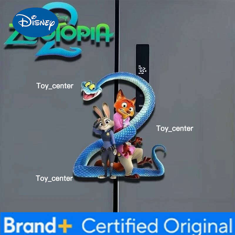 Disney New Best-selling Anime Zootopia 2 Christmas-themed Acrylic Fridge Magnets for Decoration Trendy Magnetic Stickers H260123