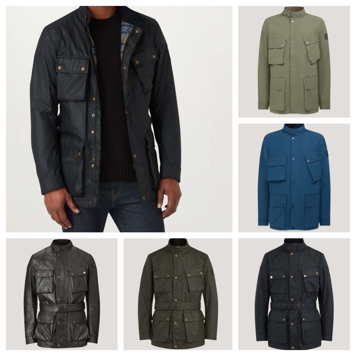 designer jacket men windbreaker Button and zipper workman's pocket waist belt long-sleeved checked fabric workman's jacket coat High-quality men's luxurious jacket