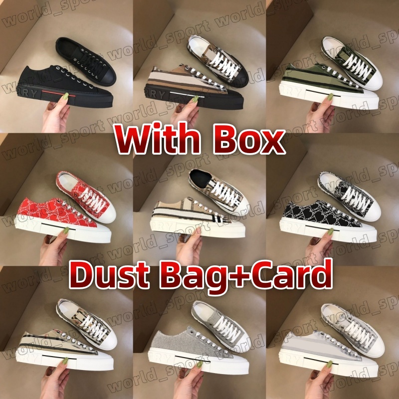 2026 With Box Designer Sneakers Vintage Ramsey Check Shoes Trainers Regis Cotton Suede Leather Sneaker Mens Archive Beige Birch Brown Soft Blue Chalk Size 36-45