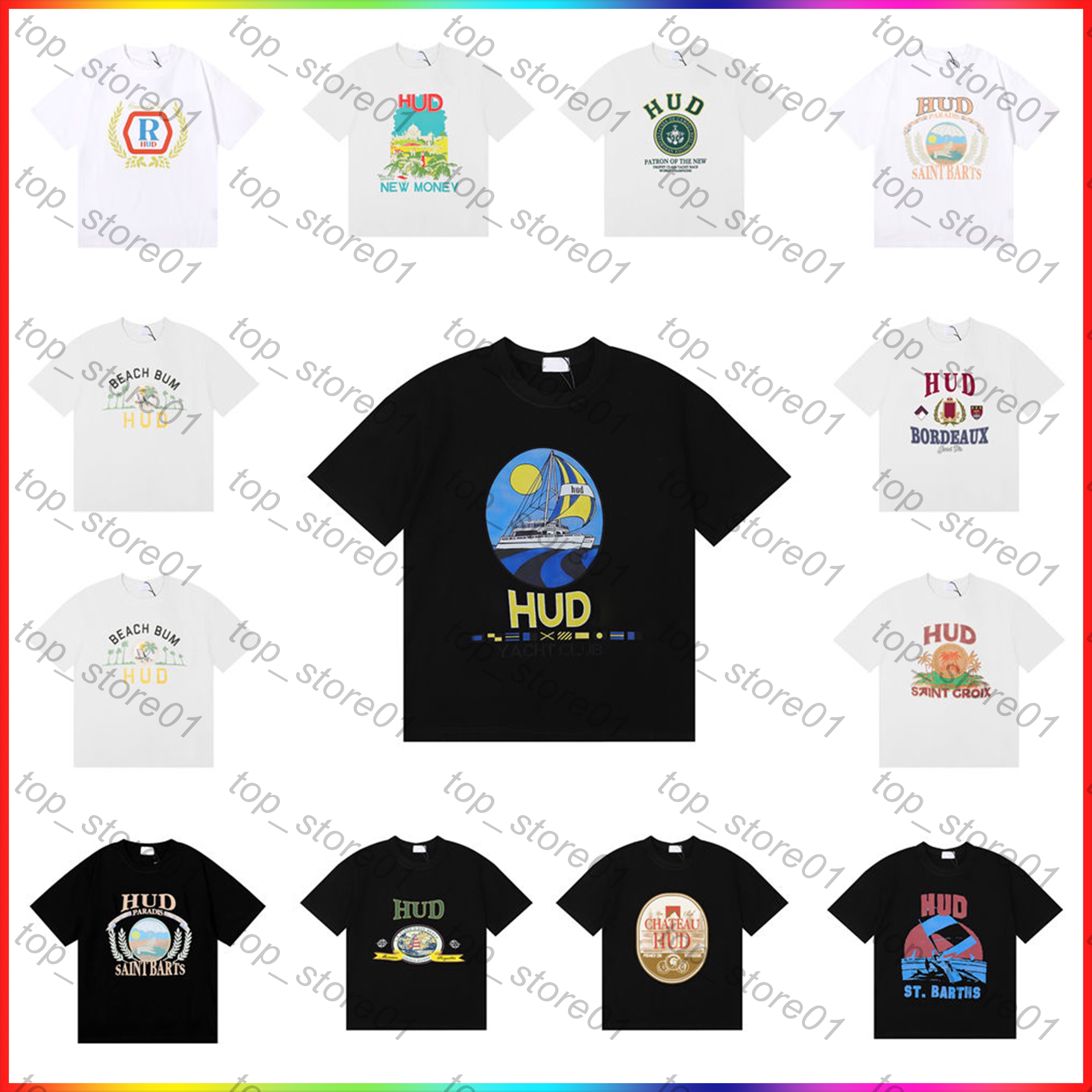 26SS shirts for men designer clothes American summer men high quality rhudetee graphic tee casual letter t shirts tops luxury round neck short sleeve shirts tees