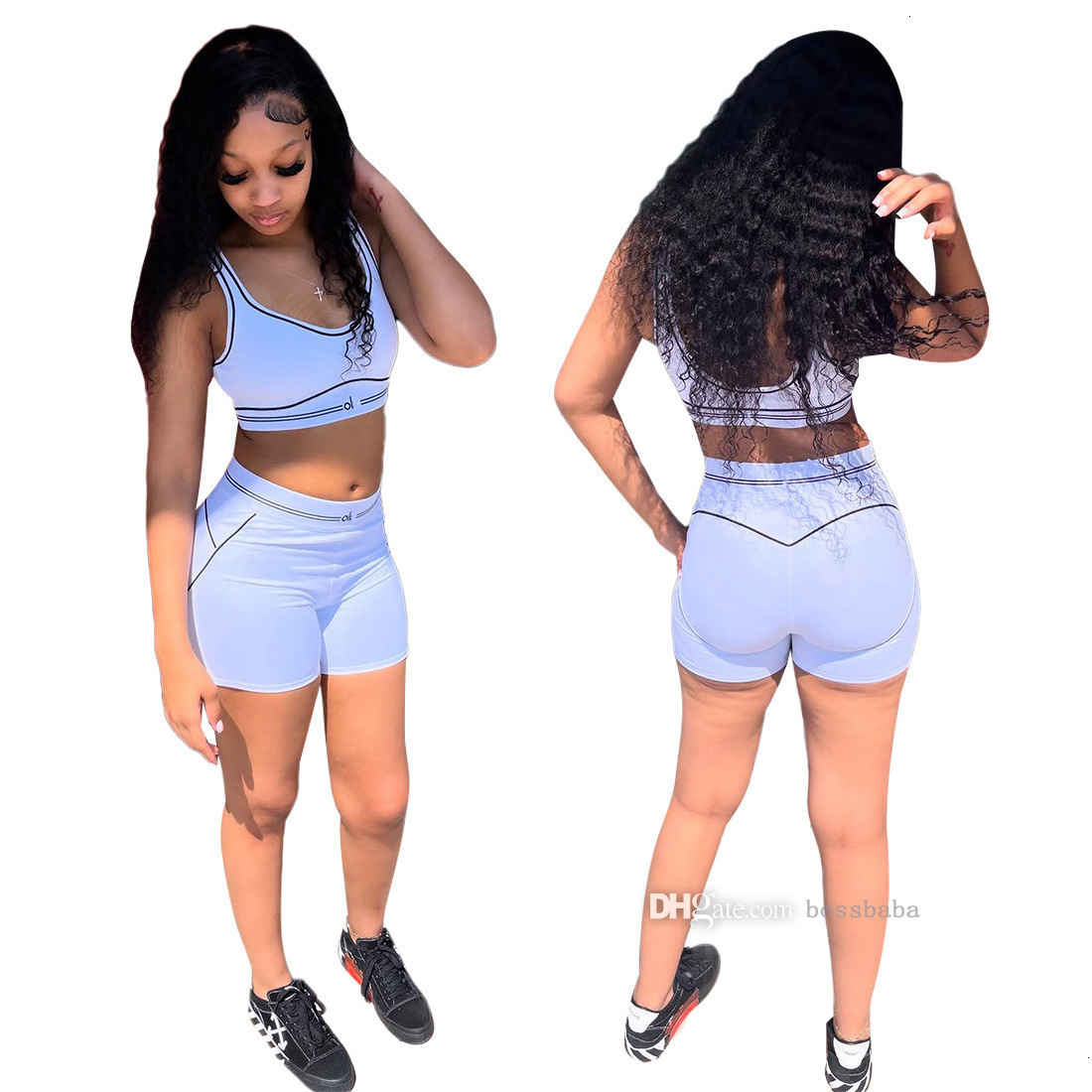Designer Tracksuit Fashion 2 Two Piece Set Women Sexy Sleeveless Vest Tank Top And Slim Fit Pants Casual Yoga Sports Suit