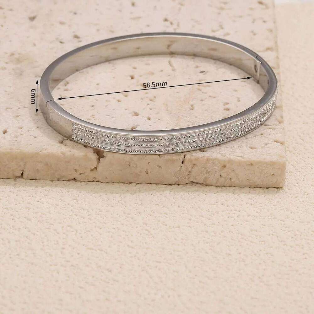 Luxury Gold Plated Bangles Hand Bracelets Women's Stainless Steel Bangle Gifts For Women Fashion Jewelry Decoration Z260123