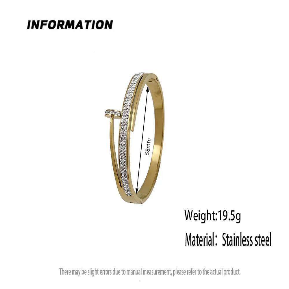 Original Design Stainless Steel Gold Plated Nail Gypsophila Bracelet Ladies Gift Hot Selling Z260123