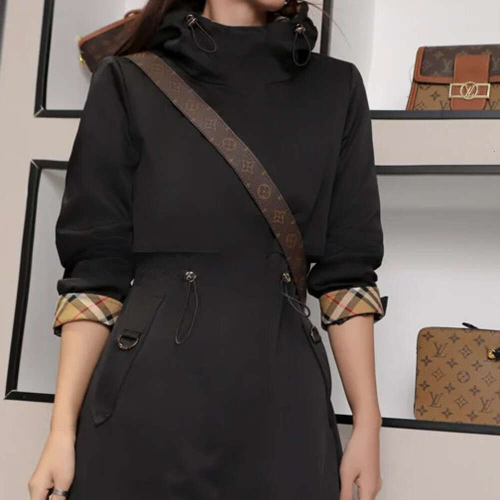 Noble Temperamen Commuting Versatile Luxury Outerwears Fashionabl Coats Hooded Women Jackets Windbreaker Clearance Trench coat