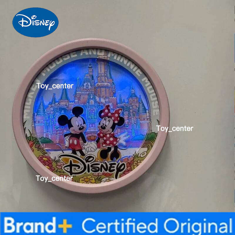 Disney New Refrigerator Magnet Mickey Minnie Cartoon Magnetic Paper Sculpture Night Light Travel Check-in and Send Gift Wholesale H260123