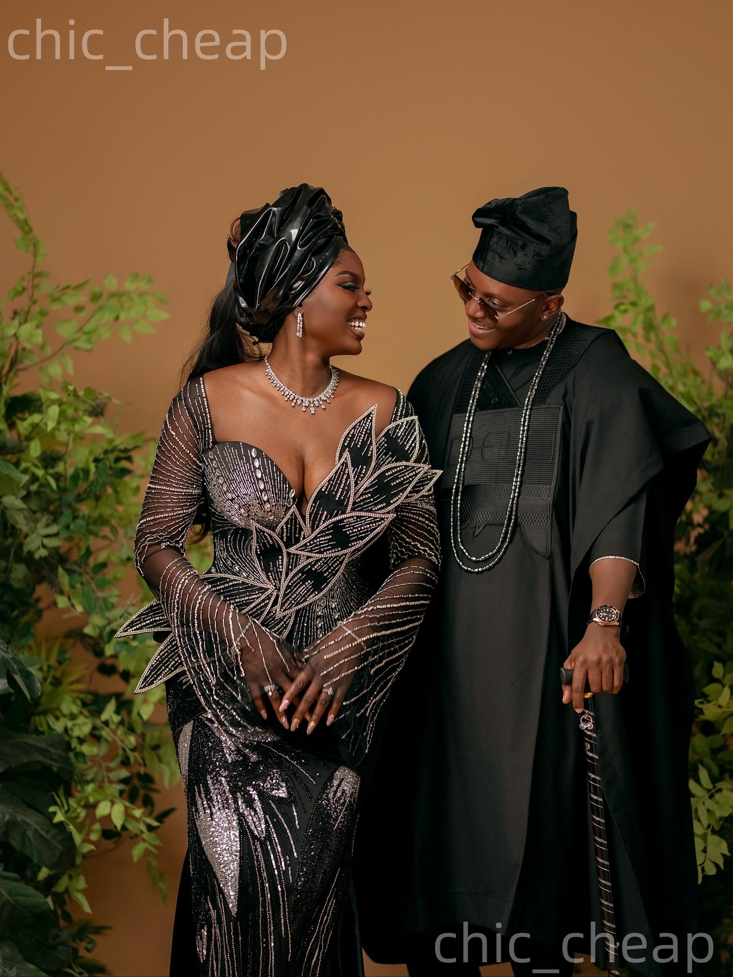 Aso Ebi Black Mermaid Prom Dresses 2026 Florals Crystals Full Sleeves Evening Formal Party Second Birthday Reception Gowns Dress For Special Occasions