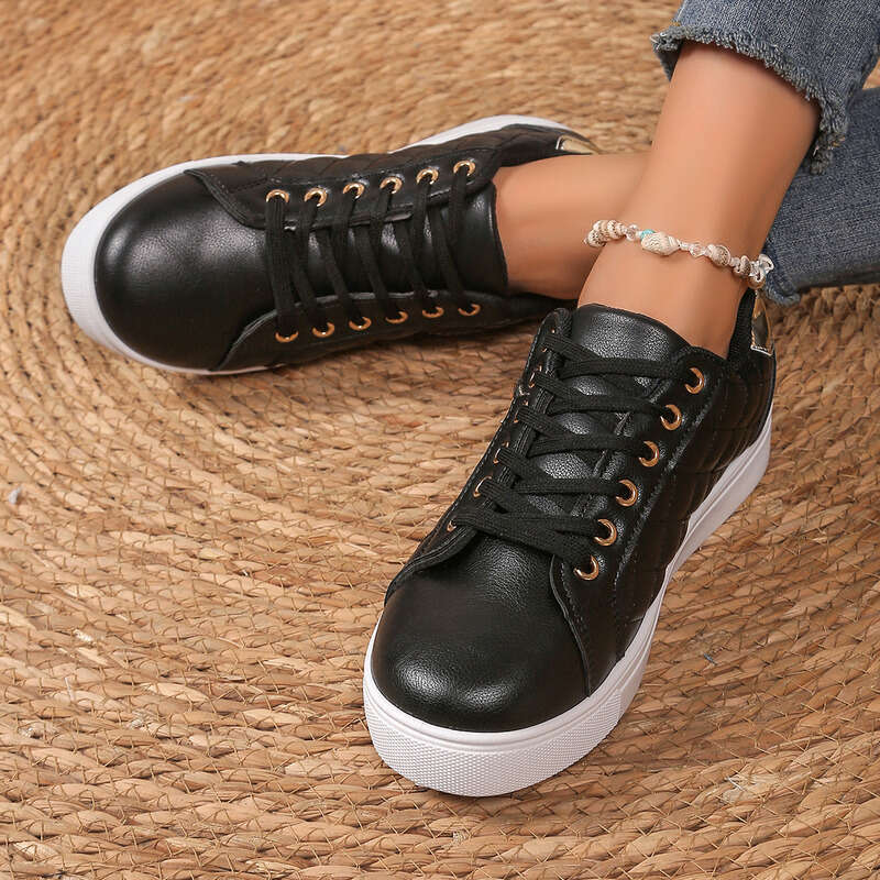 designer sneaker women designer shoes spring autumn new black sneakers for women flat non slip round toe lace up lightweight versatile casual sports s