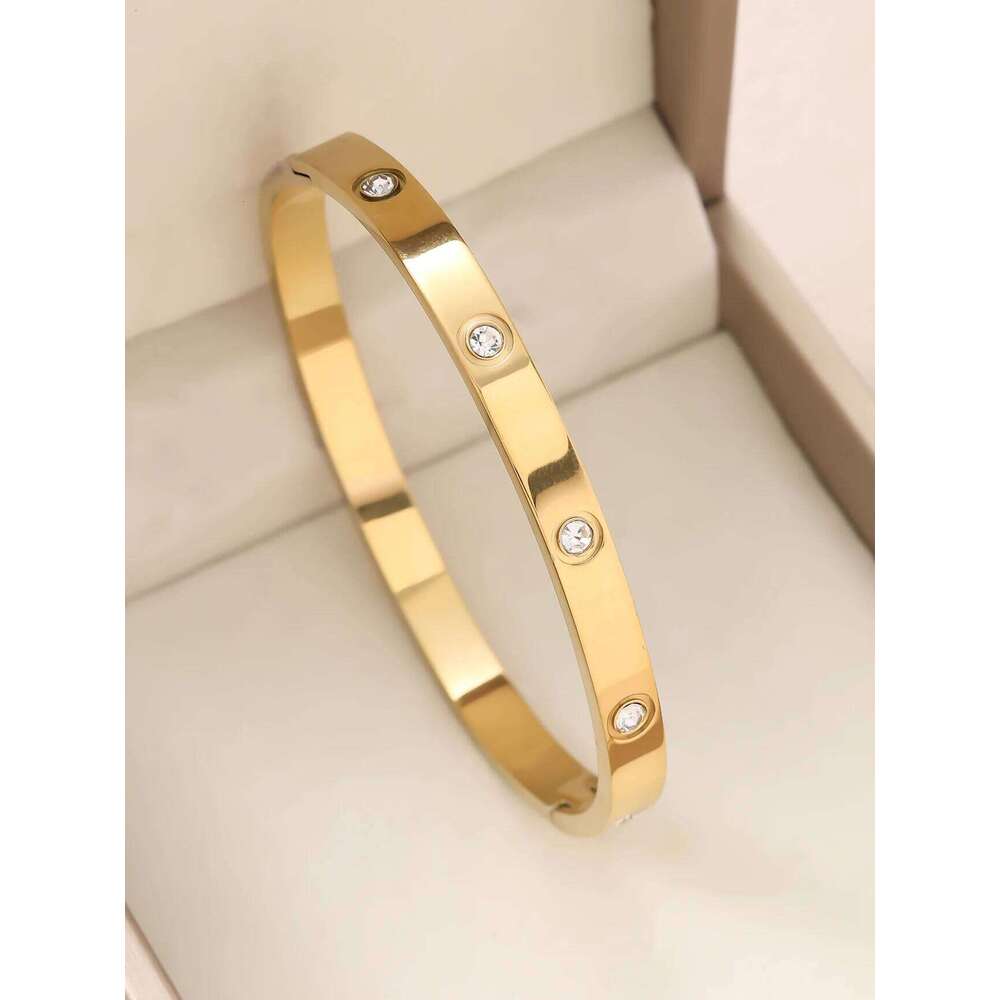 1pieces/set women's wedding jewelry party holiday Valentine's Day gift stainless steel plated with 18K gold bracelet Z260123