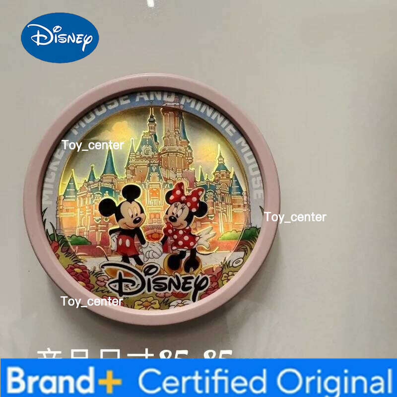Disney New Refrigerator Magnet Mickey Minnie Cartoon Magnetic Paper Sculpture Night Light Travel Check-in and Send Gift Wholesale H260123