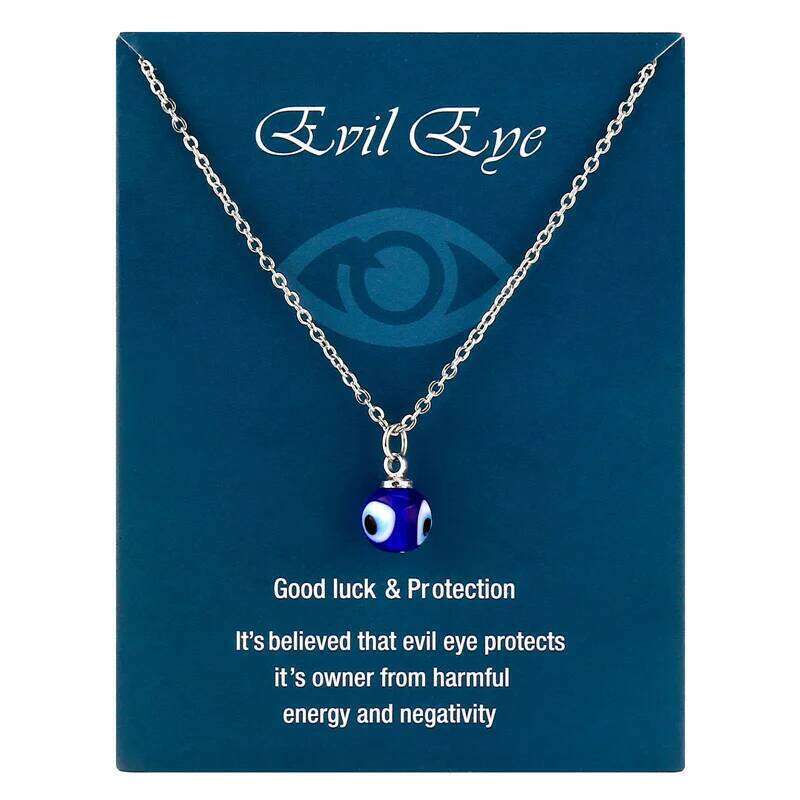 Fashion Blue Evil Eye Choker Necklace for Women Lucky Turkish Jewelry Copper Clavicle Chain Girl Party Wish Card Gift Collar Z260123