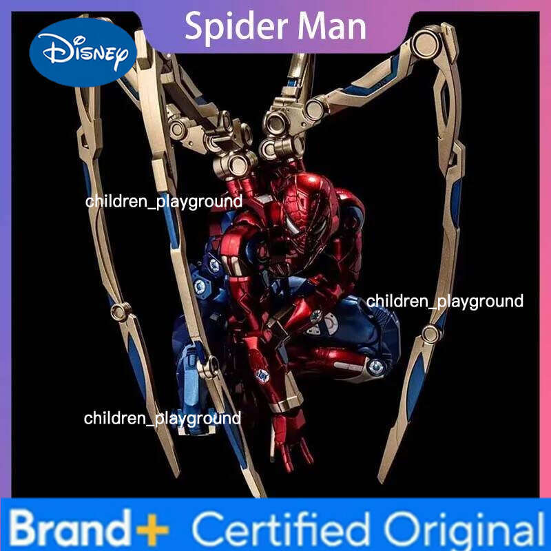 Disney Iron Spider Man 20cm Action Figure Anime Cartoon Movable Joints Model Toy Car Room Decoration Doll Collection Birthday Gift Kid H260123