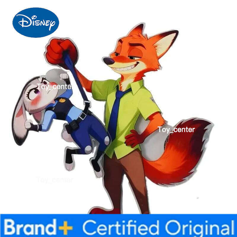 Disney 2026 Zootopia Rotating Fridge Magnet, 3D Acrylic Animal Decor,Cute Refrigerator Sticker Cartoon Gift Collection H2601231