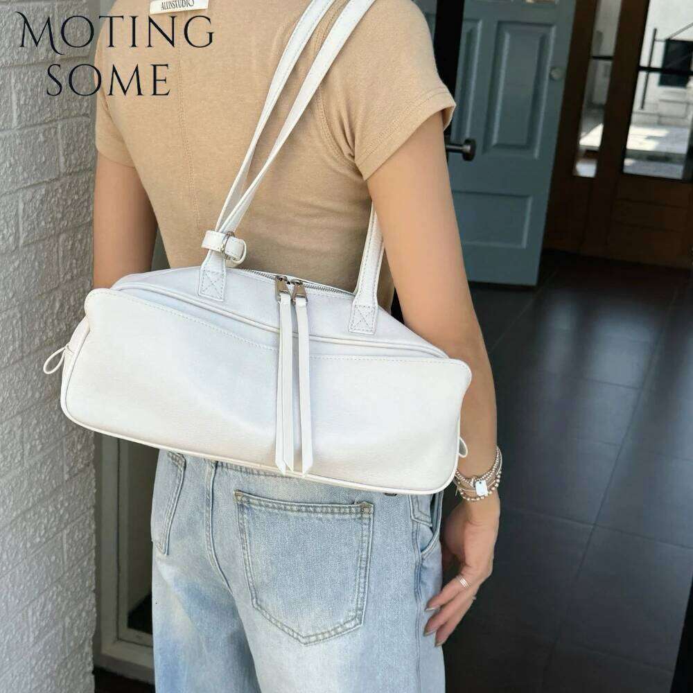 Luxury Shoulder Bags Totes Hobo Motingsome Summer First Layer Cowhide Woman Satchel Handbag Fashion Underarm Purses Large Capacity Messenger Tote SENY