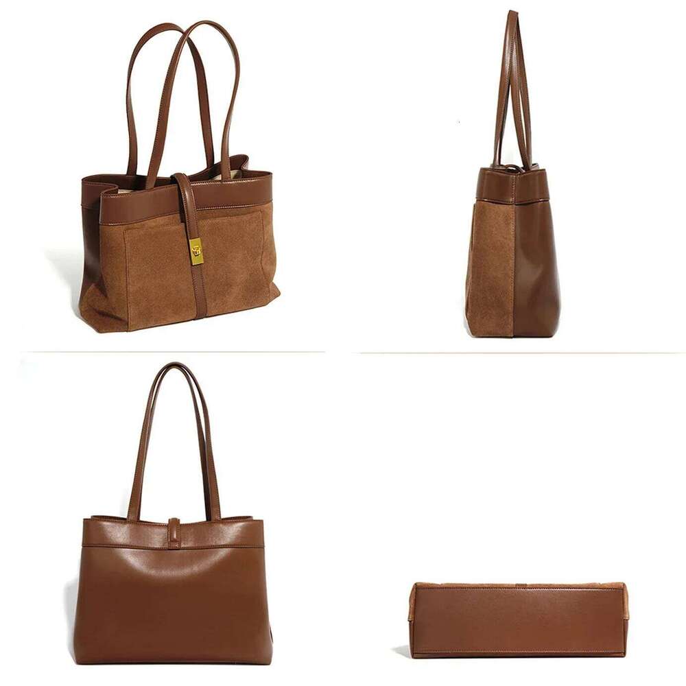 Luxury Shoulder Bags Totes Hobo Suede Tote Women Minimalist Designer Armpit Square Bag Matte Leather Handbag For Work Office Commute Briefcases SENYY