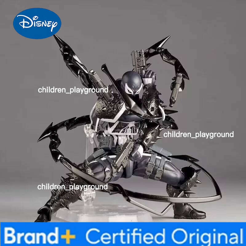 Disney Anime Toys Agent Anti Venom Action Figure Kaiyodo Figurine Pvc Movable Collection Edward Eddie Brock Ko Model Toy Gfit H260123