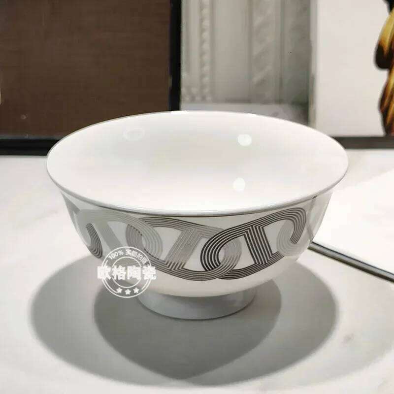 Elegant Bone China Tableware Set Western Food Plates Ceramic Cups Simple European Design for Daily Use Kitchen Dining Party Decorative Porcelain Dishw