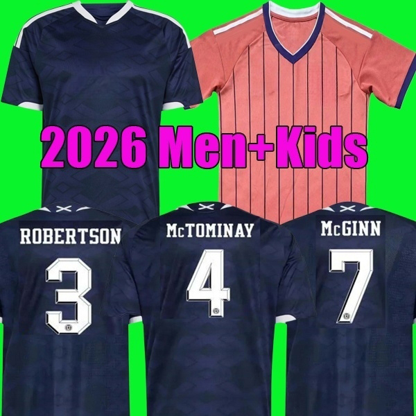 2026 World Cup Scotland Soccer Jerseys home TIERNEY ROBERTSON football shirt CHRISTIE McGREGOR McGINN McKENNA away pink men kids sets 150th Anniversary Kit