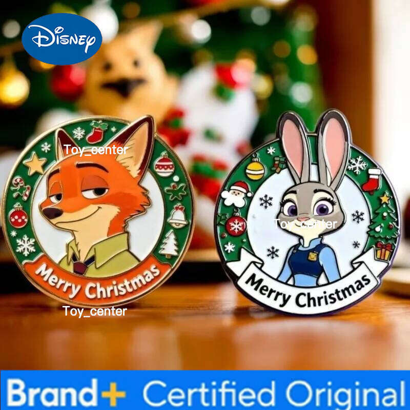 Disney Pop Zootopia 2 Cartoon Nick Judy Magnetic Fridge Magnet Christmas Design High Aesthetic Value Acrylic Material Toy Collectible H260123