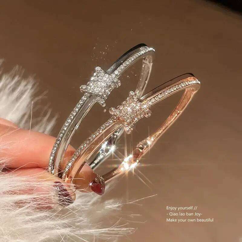 Luxury Zircon Bracelet Bangle With Sparkling Rhinestone For Women Stackable Layered Jewelry Z260123