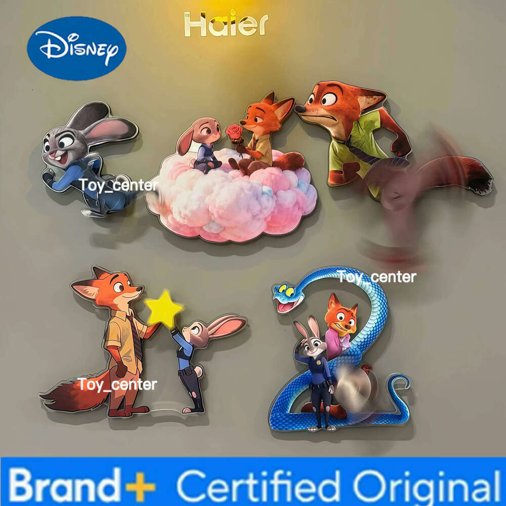 Disney Zootopia Rotating Fridge Magnet Creative Home Decor Gift Idea Unique Small Batch Novelty Collectible Inspired Animal H2601231