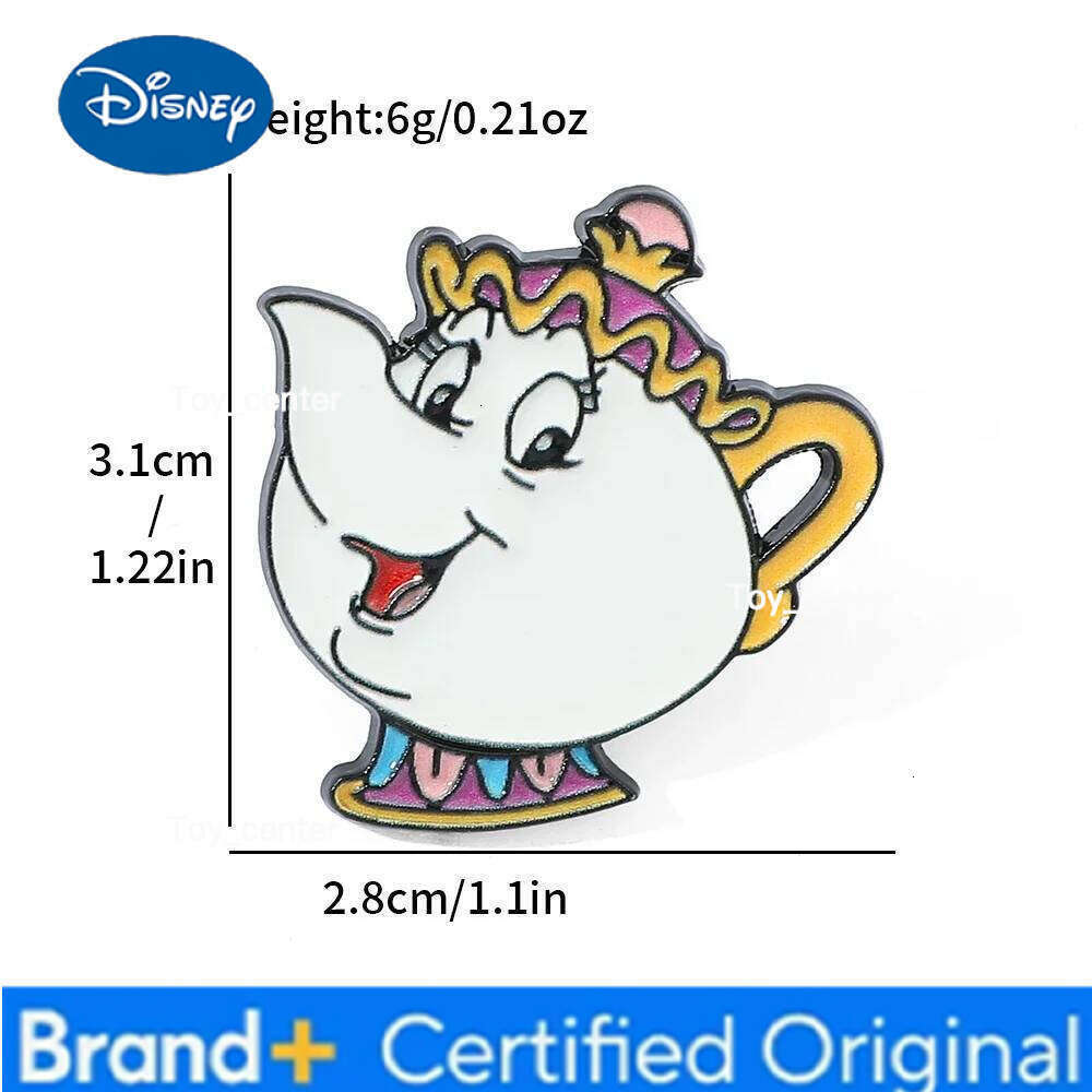 Disney 4 Pcs Creative and Lovely Cartoon Anime personality Belle Metal Alloy Brooch Refrigerator Magnets Decorative Gift For Friends H260123