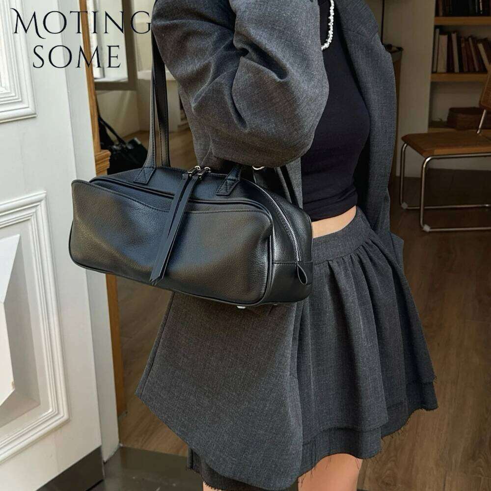 Luxury Shoulder Bags Totes Hobo Motingsome Summer First Layer Cowhide Woman Satchel Handbag Fashion Underarm Purses Large Capacity Messenger Tote SENY