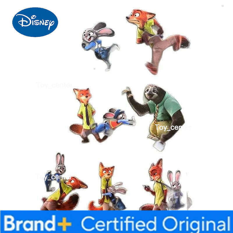 Disney Generic Zootopia Acrylic Fridge Magnet Cute Cartoon Series Judy Nick Sloth Refrigerator Decor Gifts for Animation Fans H260123