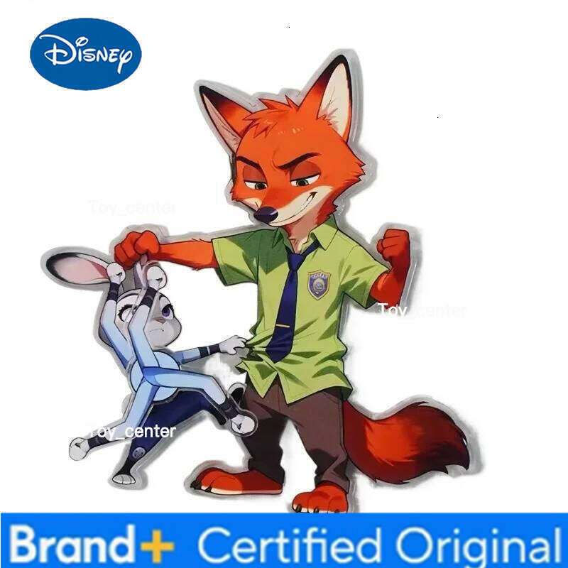 Disney 2026 Zootopia Rotating Fridge Magnet, 3D Acrylic Animal Decor,Cute Refrigerator Sticker Cartoon Gift Collection H2601231